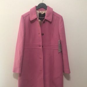 NWT J. Crew Double Cloth Lady Day Coat in Retro Pink